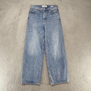 Denim‎ Forum Jeans Womens 25 90s Lo-Rise Baggy Wide Leg Light Wash Blue